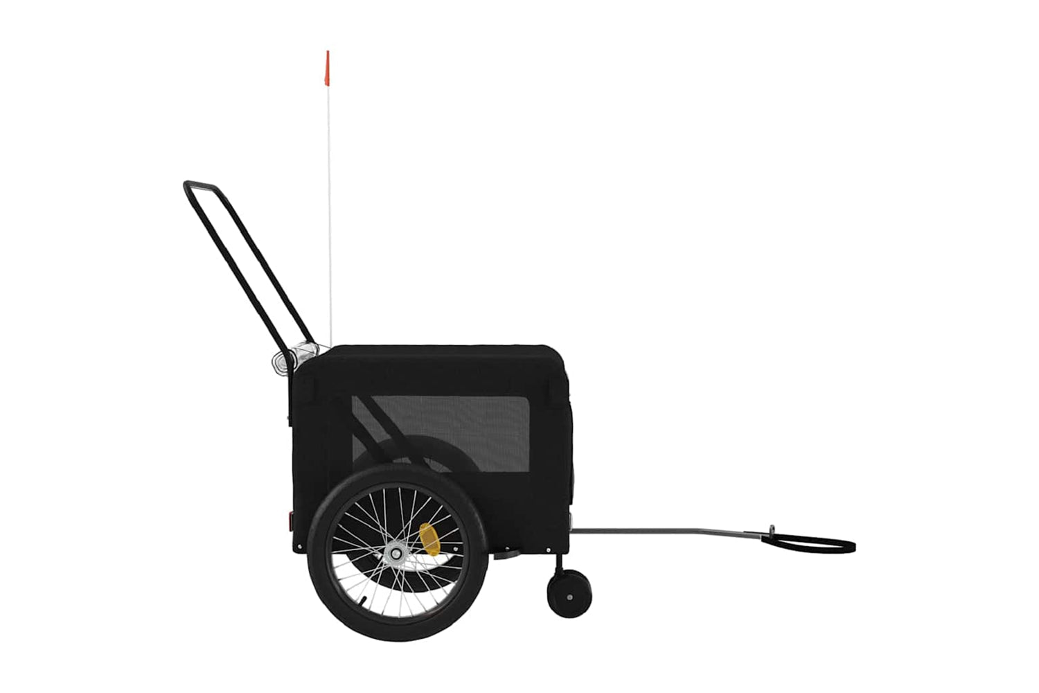 Vidaxl 93947 Pet Bike Trailer Black Oxford Fabric And Iron-6