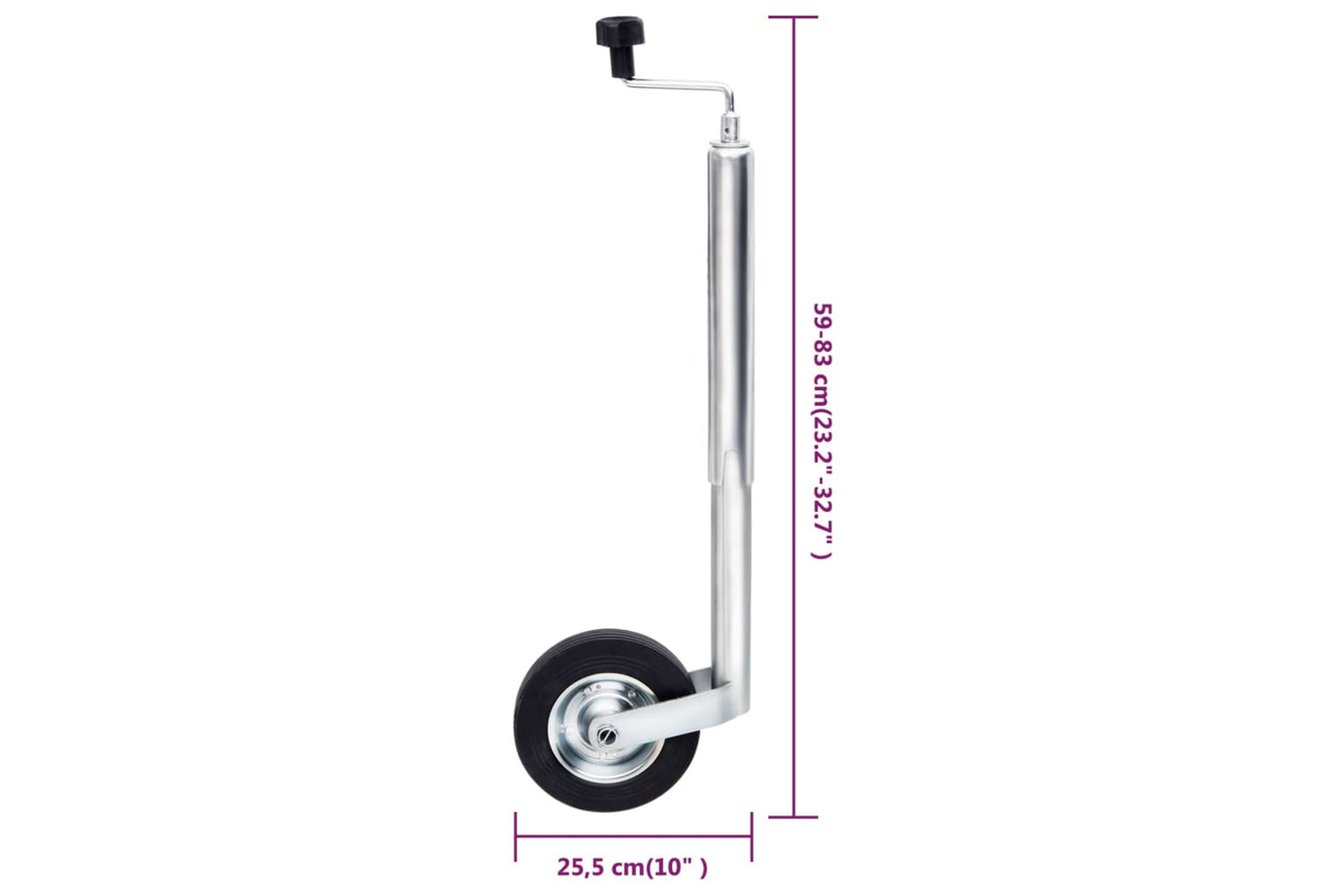 vidaXL 152236 Jockey Wheel For Trailer 48mm Galvanized Steel-6
