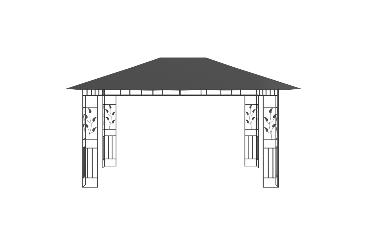 Vidaxl 47973 Gazebo With Mosquito Net 4x3x2.73 M Anthracite 180 G/mâ²-3