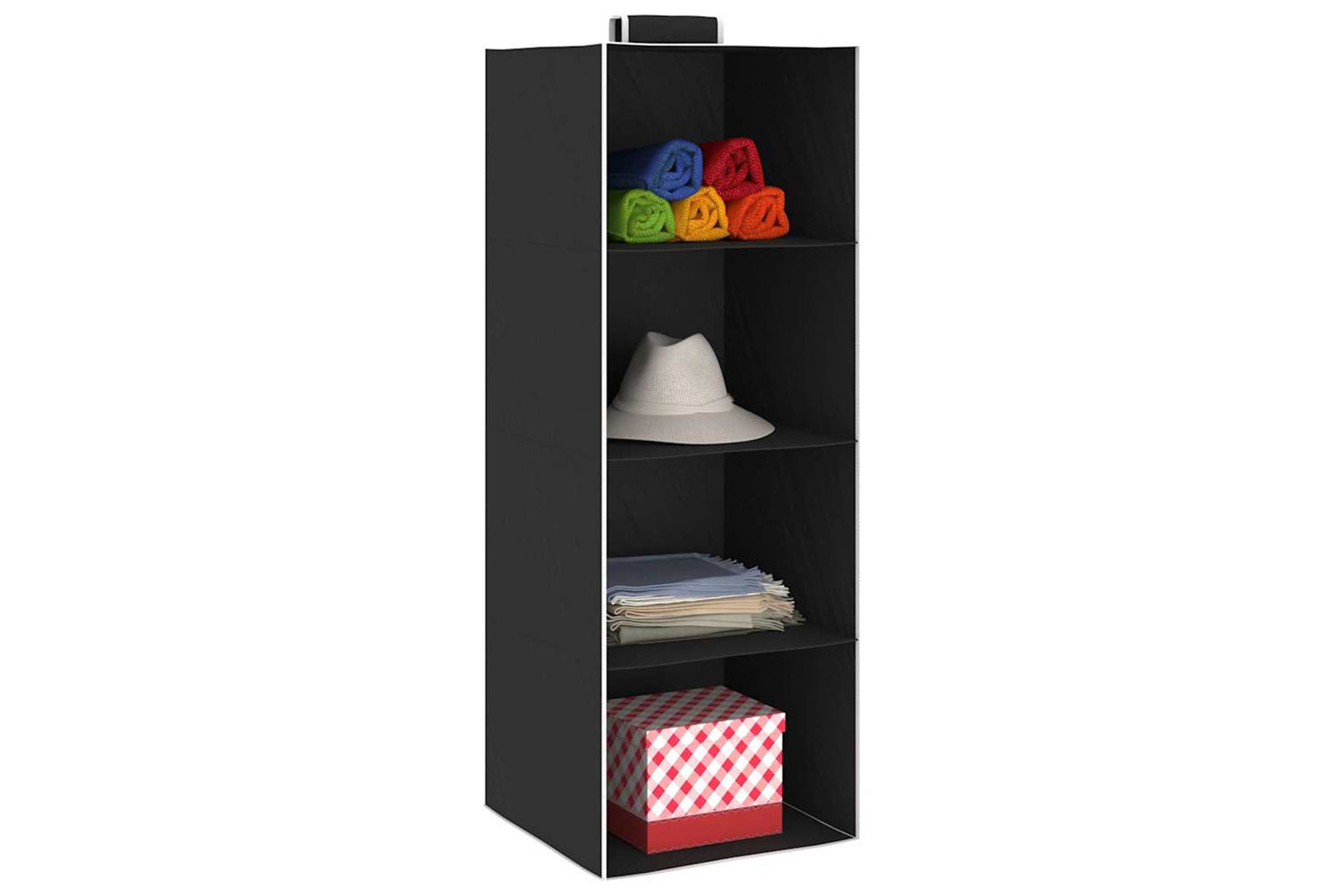 Vidaxl 288323 Hanging Closet Organisers 2 Pcs With 4 Shelves Fabric-3