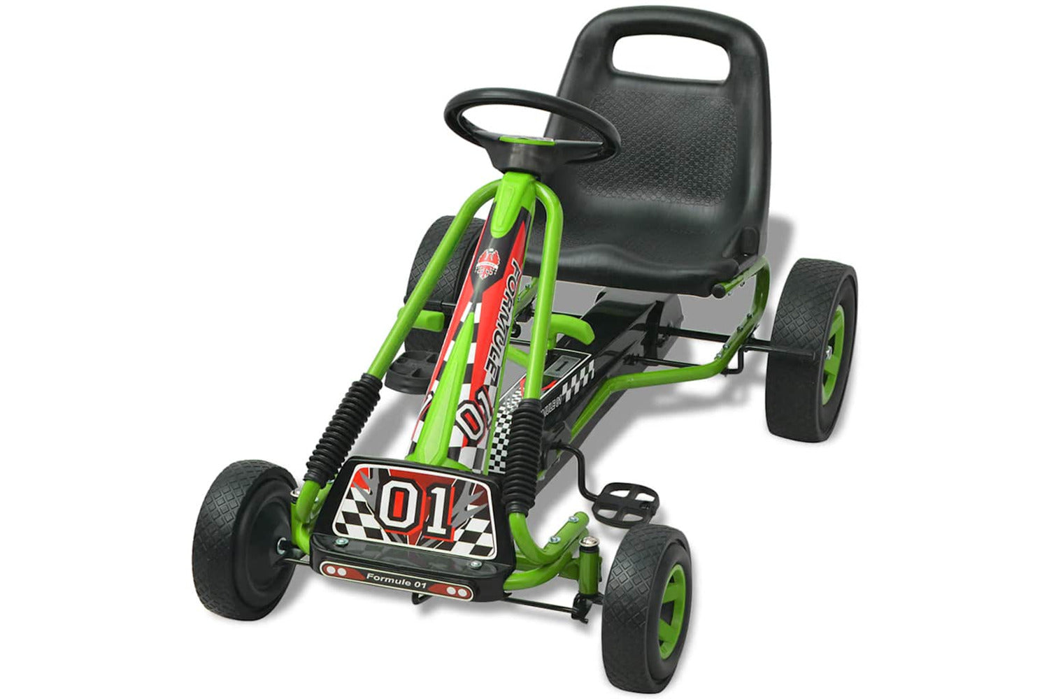 Vidaxl Pedal Go Kart with Adjustable Seat | Green-3