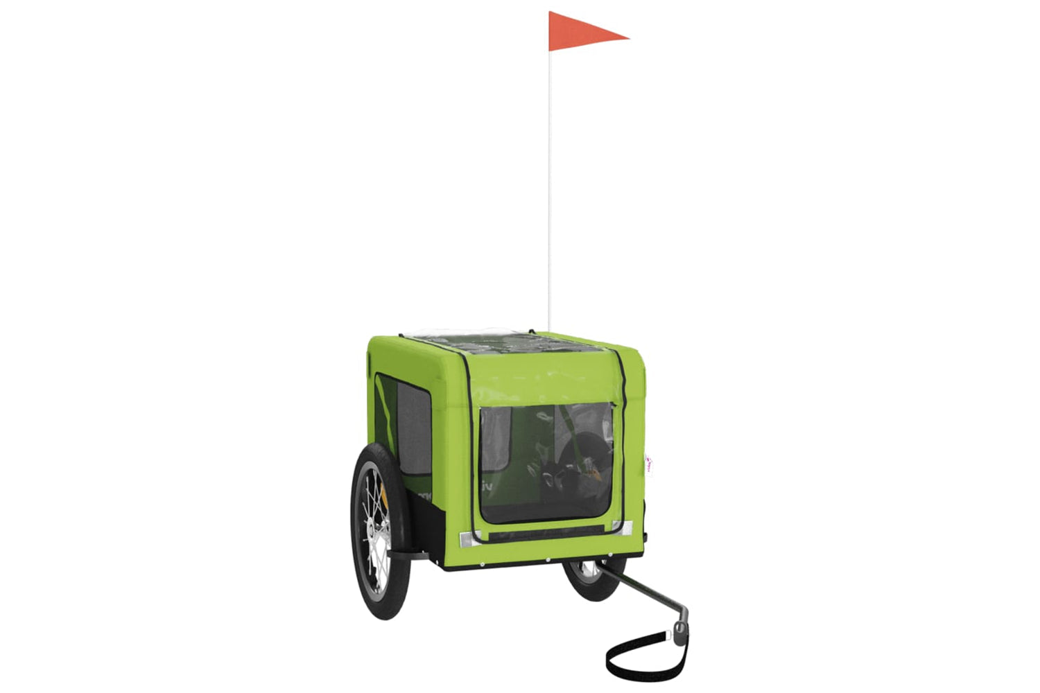 Vidaxl 93920 Pet Bike Trailer Green And Black Oxford Fabric And Iron-3