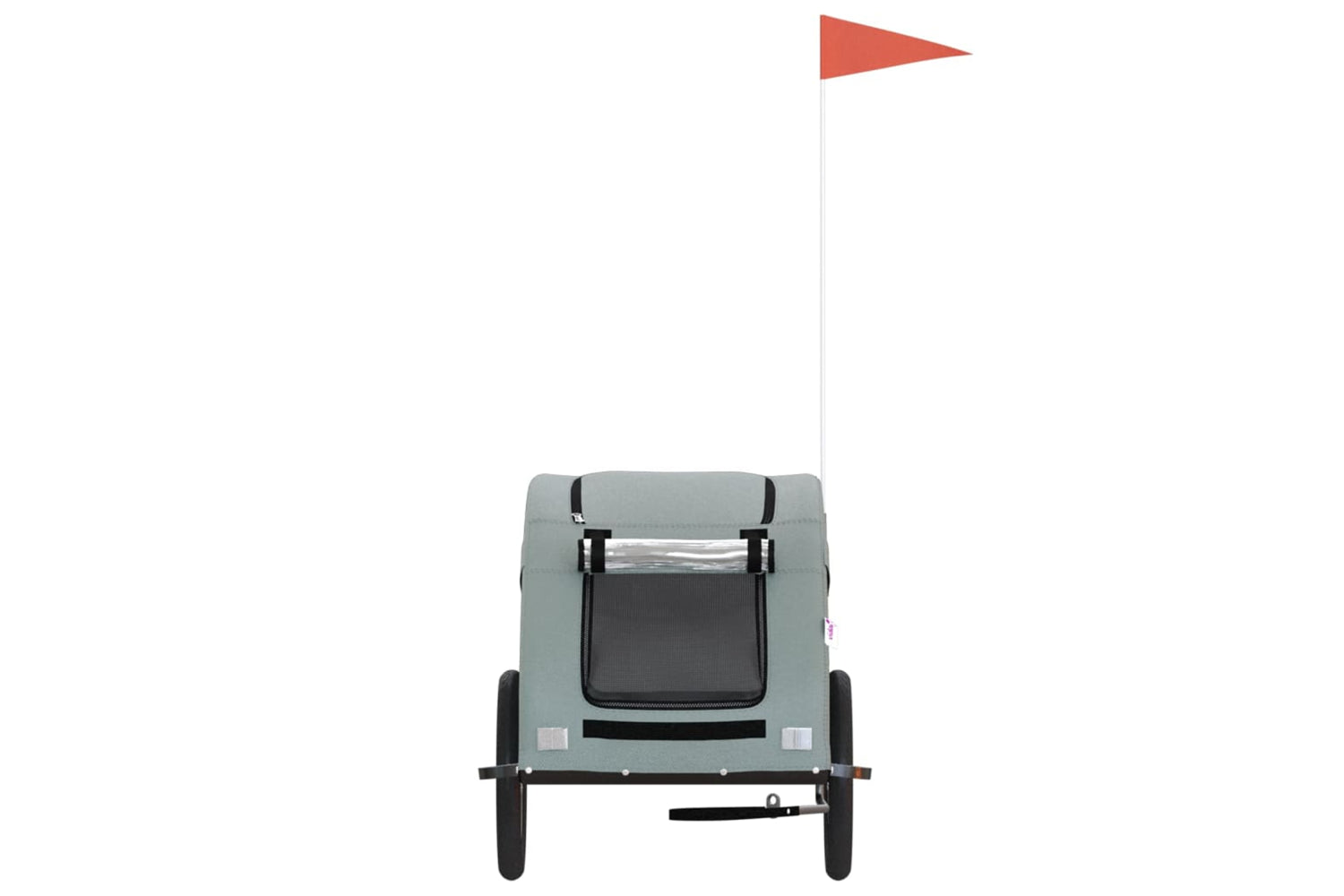 Vidaxl 93965 Pet Bike Trailer Grey Oxford Fabric And Iron-3