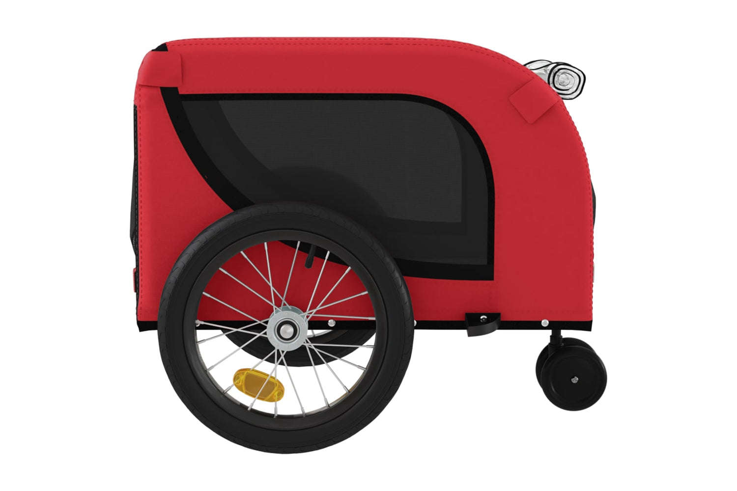 Vidaxl 94020 Pet Bike Trailer Red And Black Oxford Fabric And Iron-5