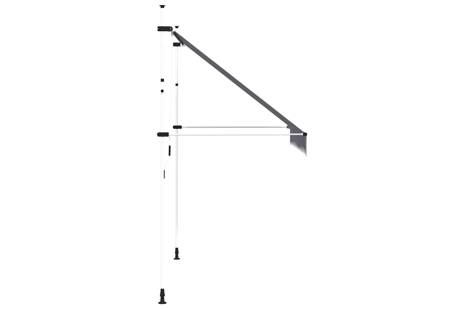 vidaXL 43221 Manual Retractable Awning 250cm Blue And White Stripes-3