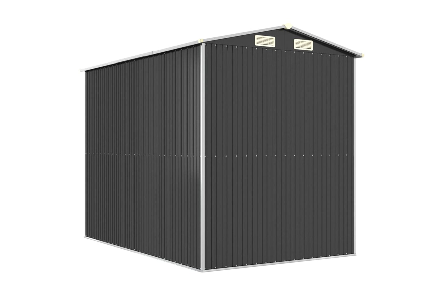 vidaXL 3147450 Garden Shed Anthracite 192x274x223cm Galvanised Steel-5