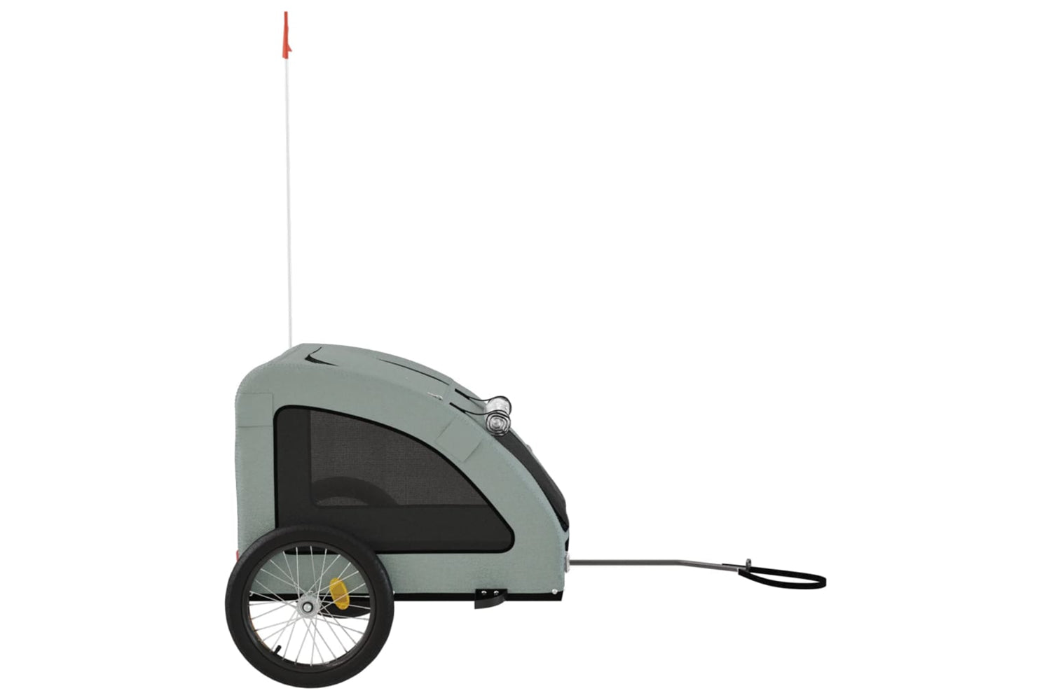 Vidaxl 93965 Pet Bike Trailer Grey Oxford Fabric And Iron-5