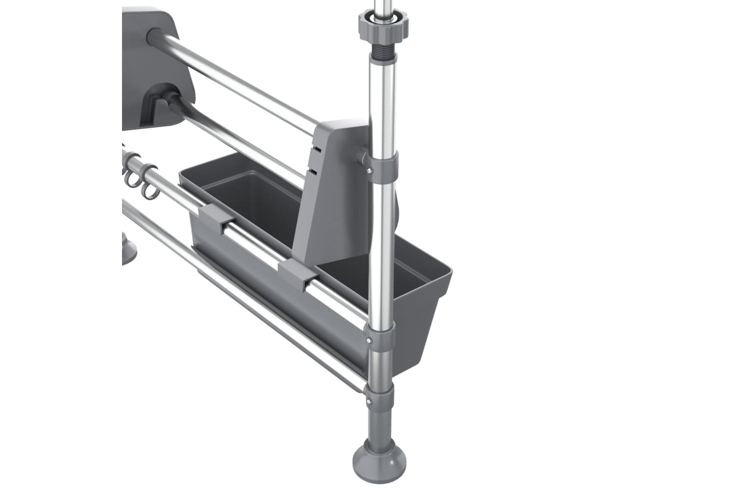 Vidaxl 344378 Adjustable Kitchen Organiser Aluminium-6