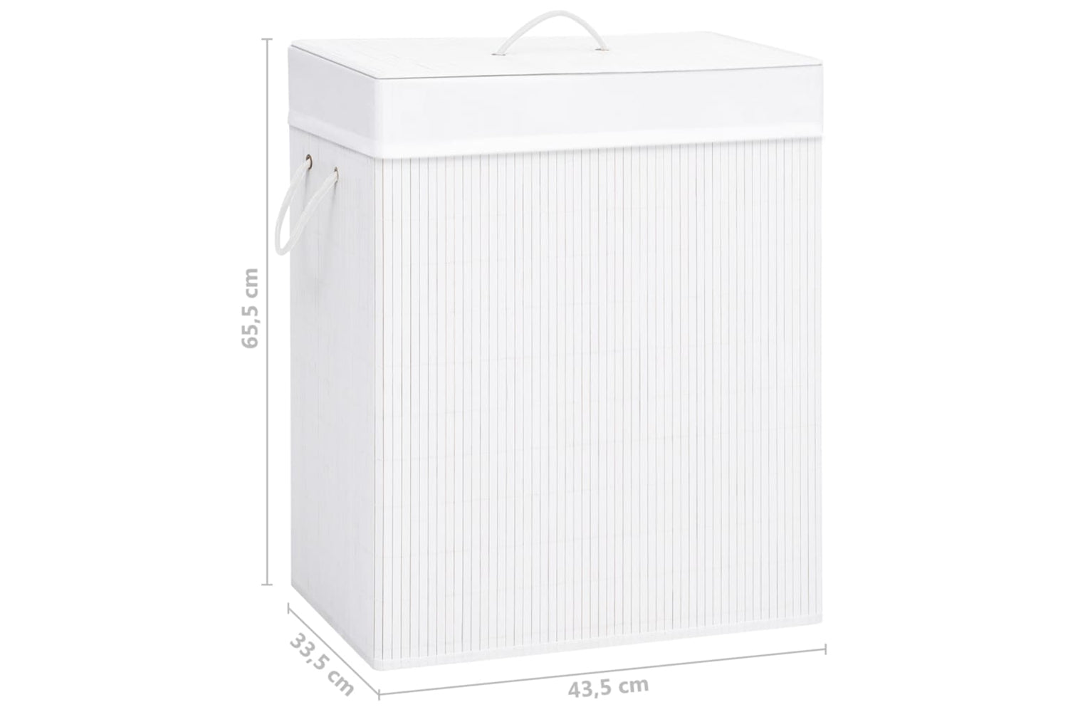 Vidaxl 320752 Bamboo Laundry Basket White 83 L-9
