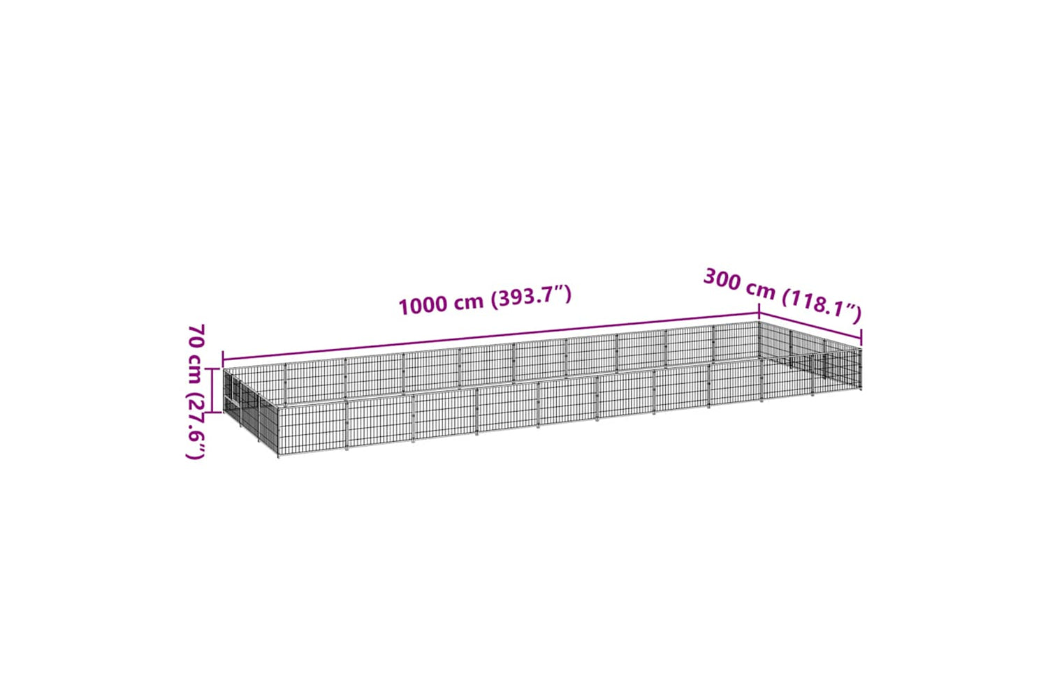 Vidaxl 3082134 Dog Kennel Black 30 M2 Steel-6