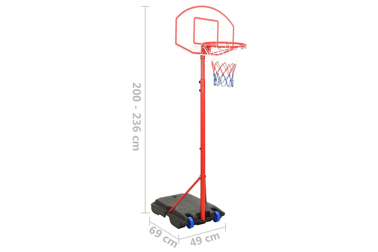 Vidaxl Portable Basketball Play Set Adjustable 200-236 Cm-8