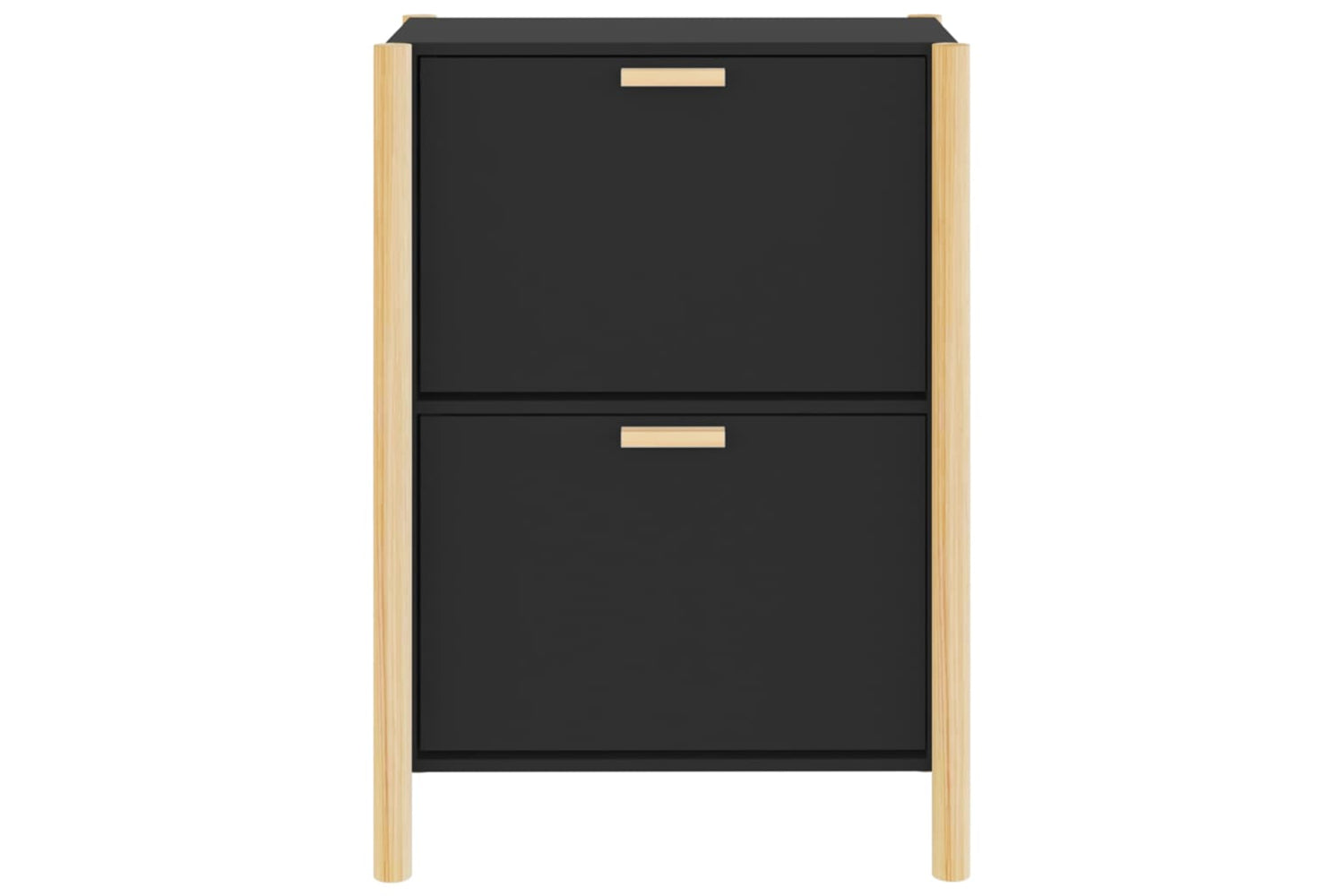 vidaXL 345685 Shoe Cabinet Black 57.5x33x80cm Engineered Wood-5