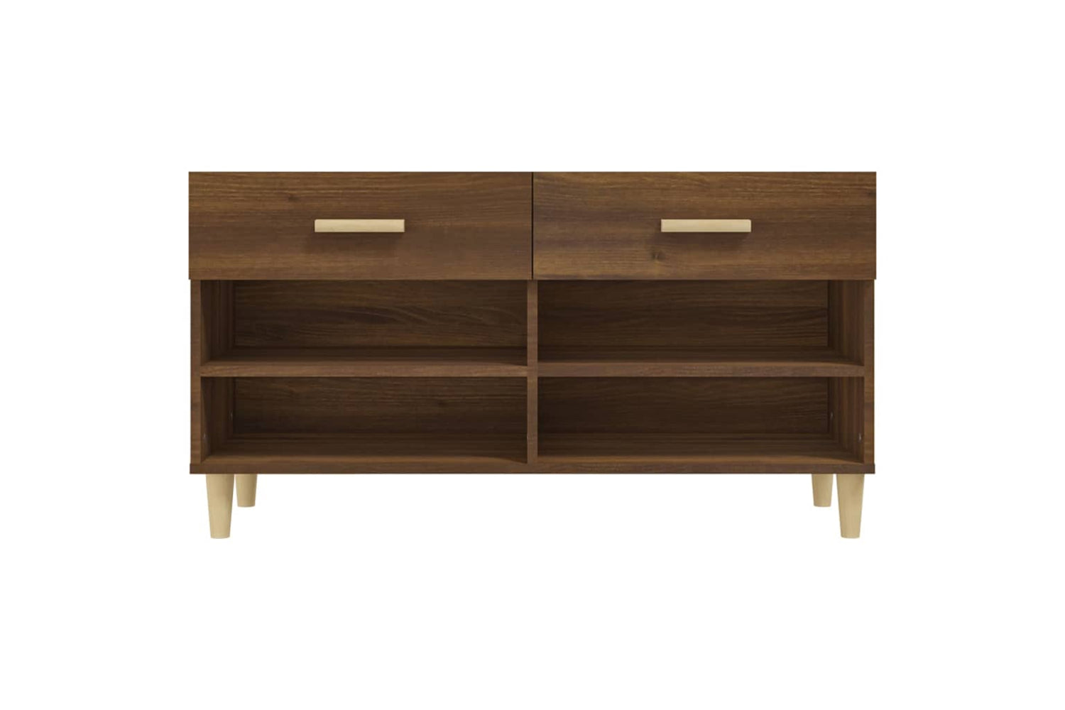 vidaXL 817569 Shoe Cabinet Brown Oak 102x35x55cm Engineered Wood-5