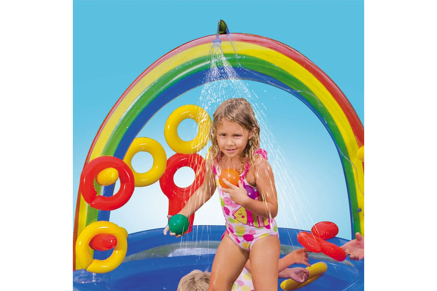 Intex Inflatable Pool Rainbow Ring Play Center 297x193 X135 Cm 57453np-5