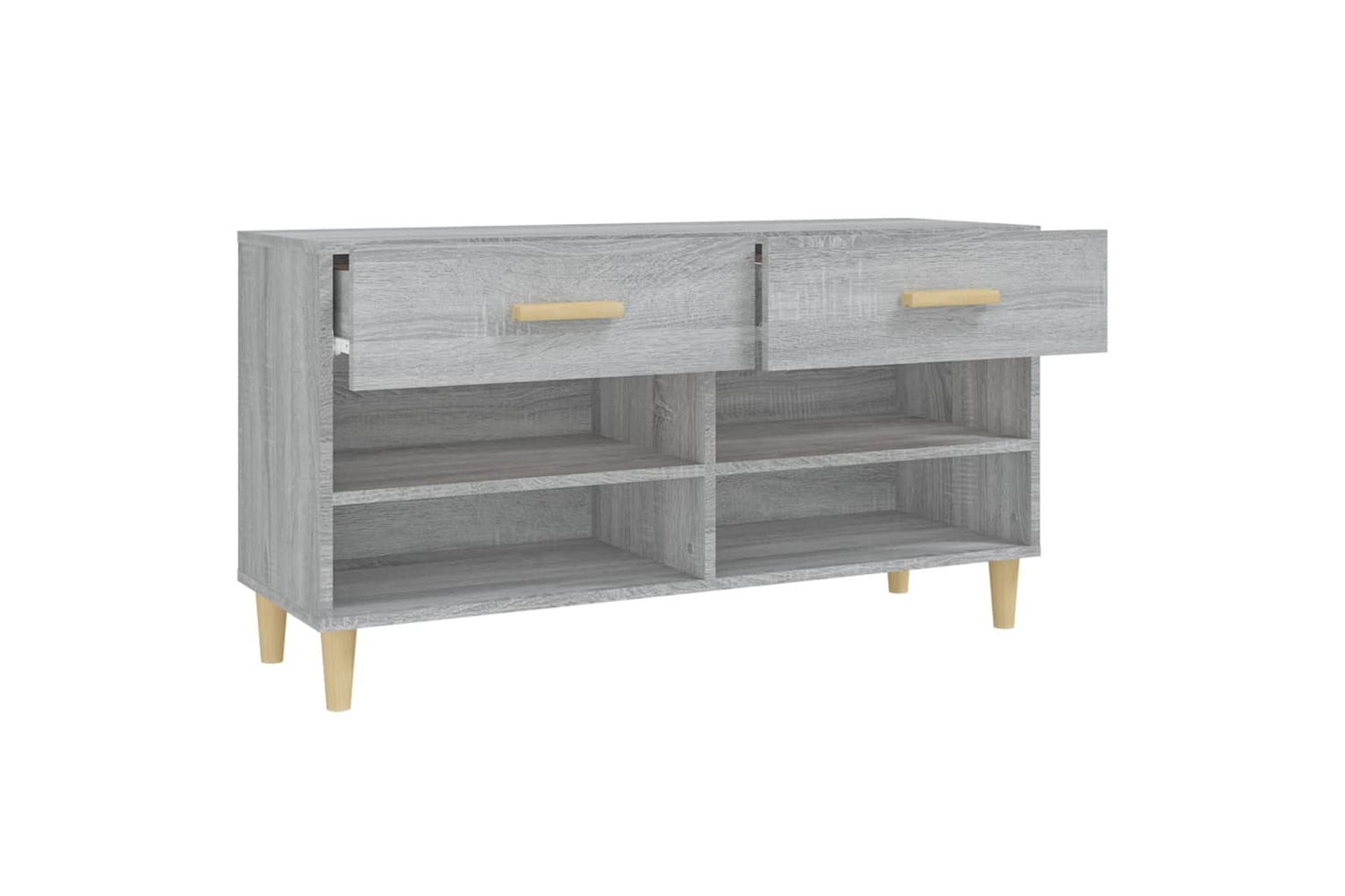 vidaXL 817568 Shoe Cabinet Grey Sonoma 102x35x55cm Engineered Wood-6
