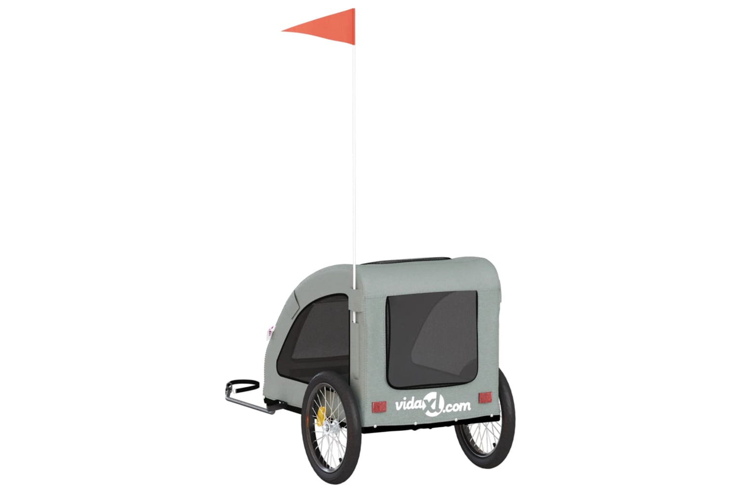 Vidaxl 93965 Pet Bike Trailer Grey Oxford Fabric And Iron-7