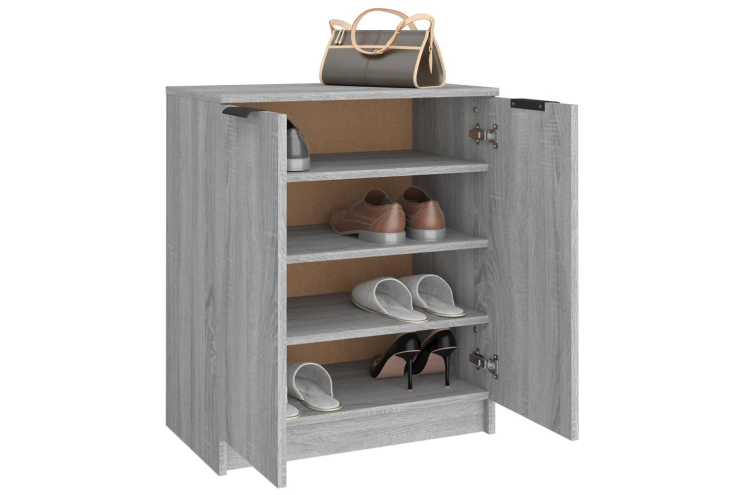 vidaXL 817103 Shoe Cabinet Grey Sonoma 59x35x70cm Engineered Wood-7