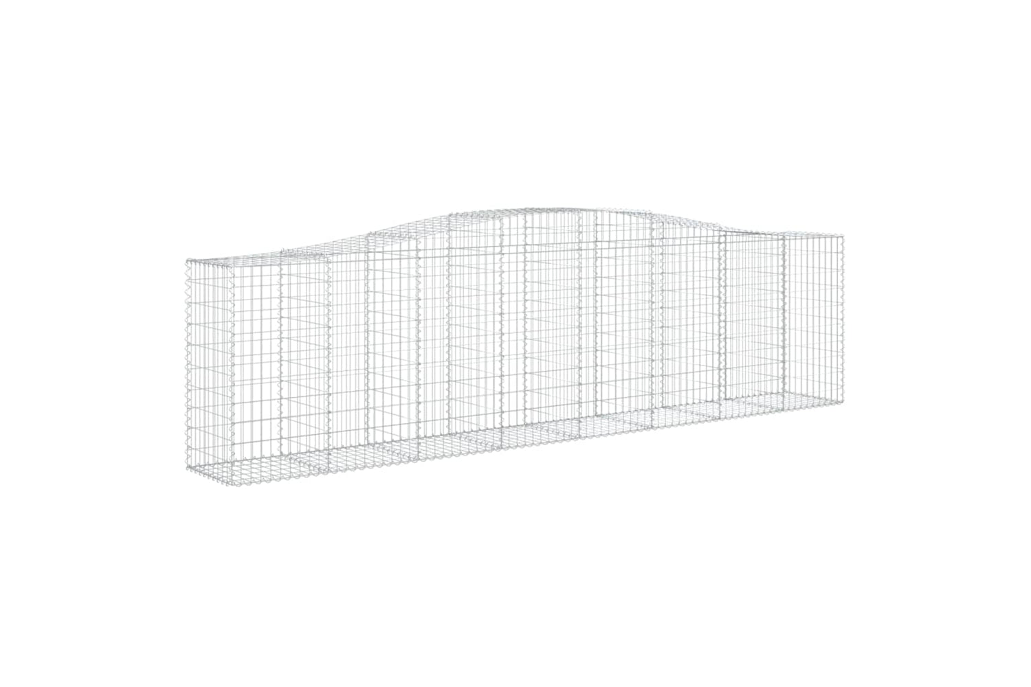 vidaXL 3145965 Arched Gabion Baskets 15 Pcs 400x50x100/120cm Galvanised Iron-2
