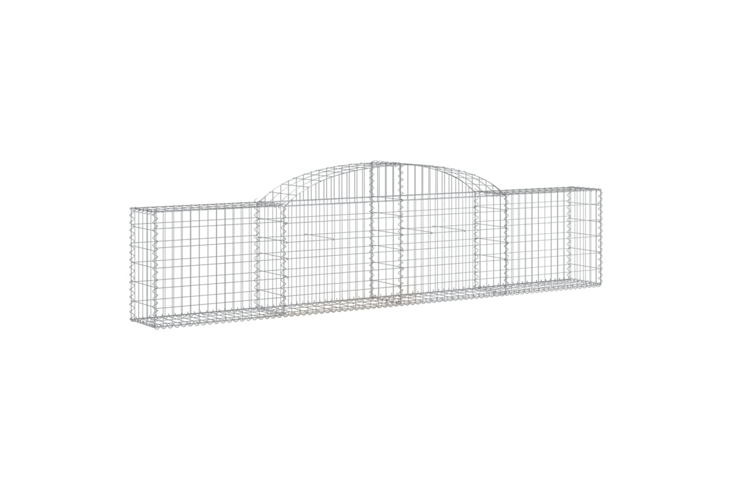 vidaXL 3146489 Arched Gabion Baskets 6 Pcs 300x30x60/80cm Galvanised Iron-2
