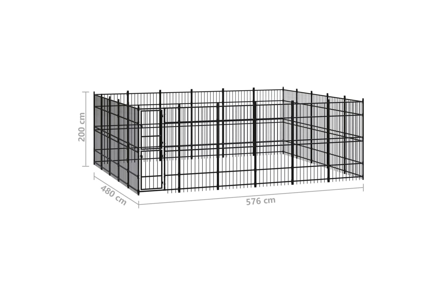 Vidaxl 3097990 Outdoor Dog Kennel Steel 27.65 M2-7