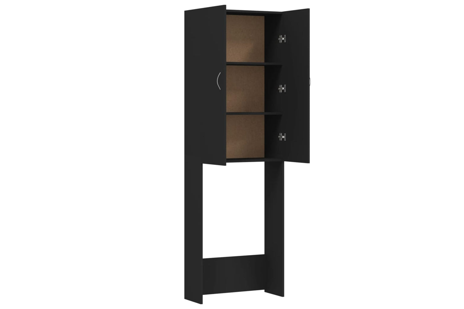 vidaXL Washing Machine Cabinet Black 64x25.5x190cm-4