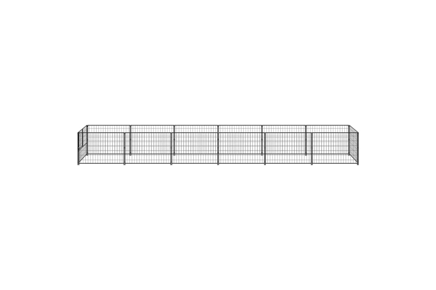 Vidaxl 3082096 Dog Kennel Black 6 M2 Steel-4