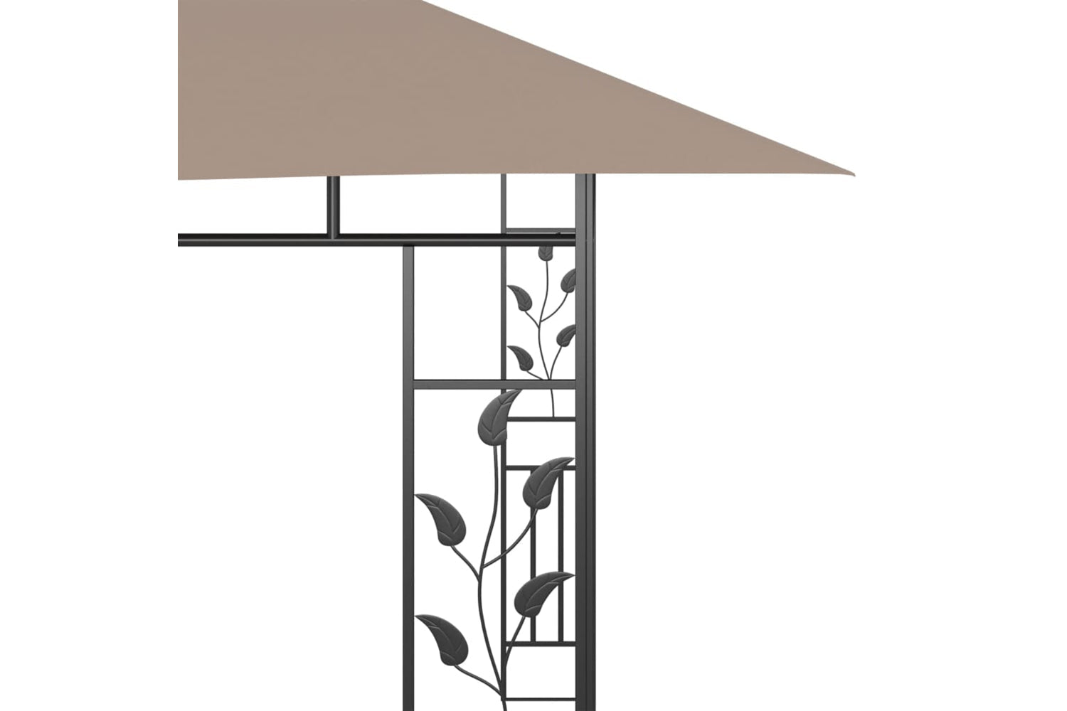 Vidaxl 3070319 Gazebo With Mosquito Net&led String Lights 4x3x2.73 M Taupe-7