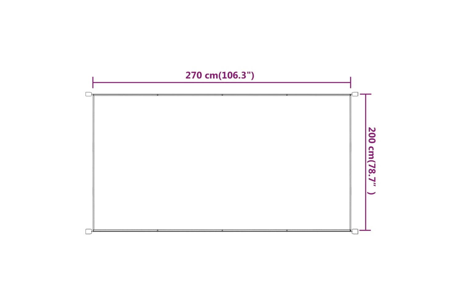 vidaXL 148472 Vertical Awning Blue 200x270cm Oxford Fabric-5