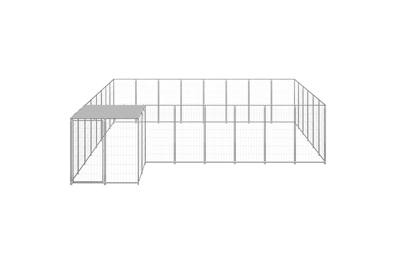 Vidaxl 3082233 Dog Kennel Silver 15.73 M2 Steel-2