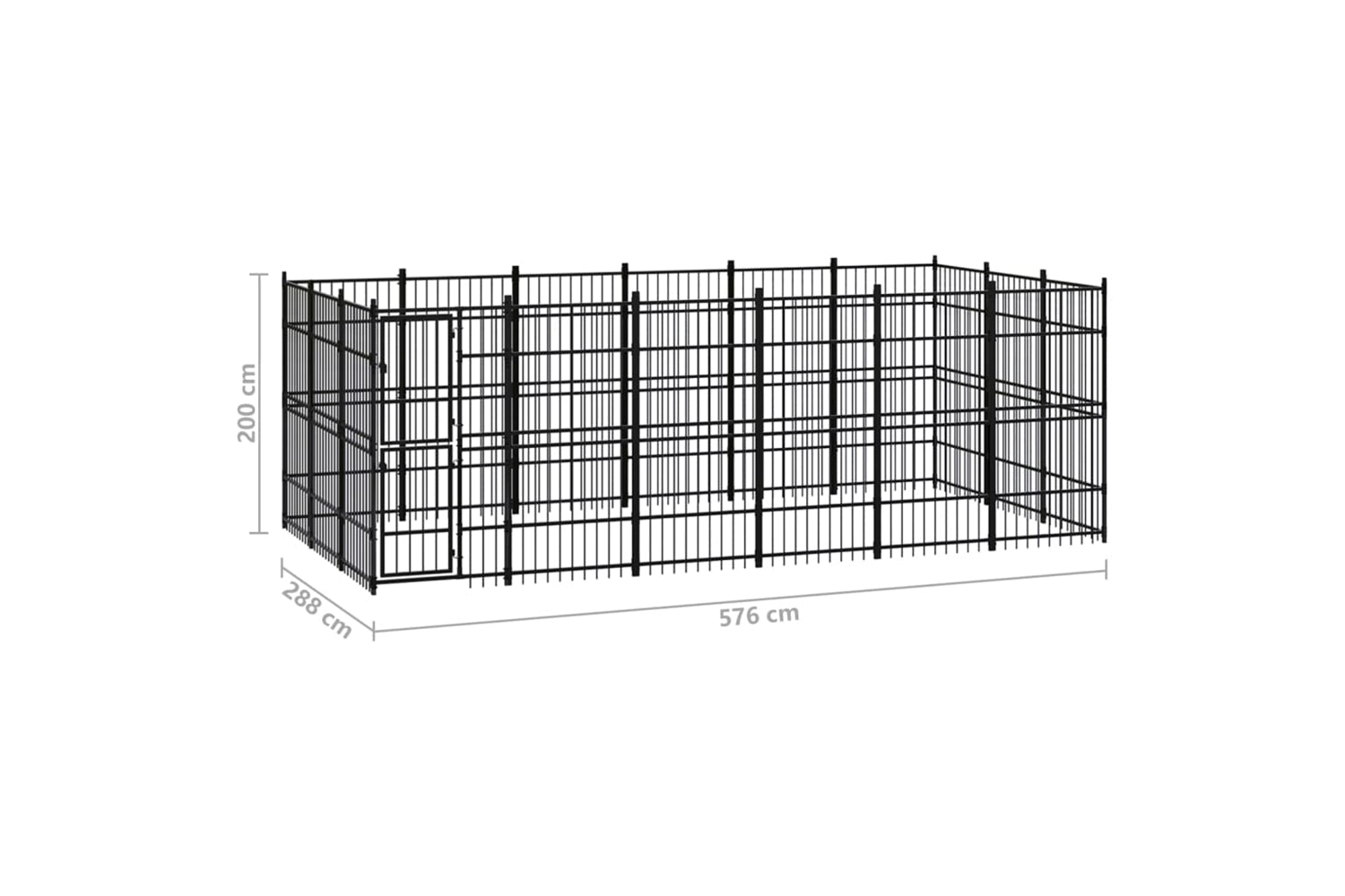 Vidaxl 3097977 Outdoor Dog Kennel Steel 16.59 M2-7