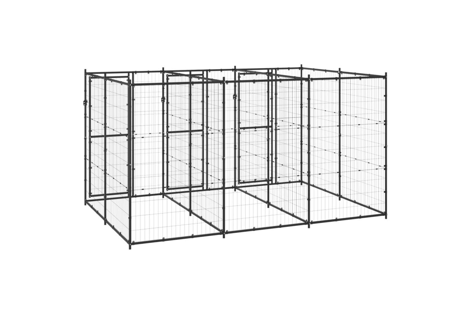 Vidaxl 3082261 Outdoor Dog Kennel Steel 7.26 M2-4