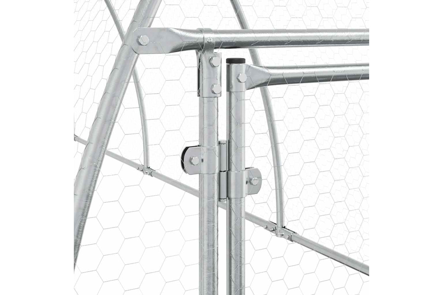 Vidaxl Chicken Cage Silver 600x105x120 Cm Galvanised Steel-8