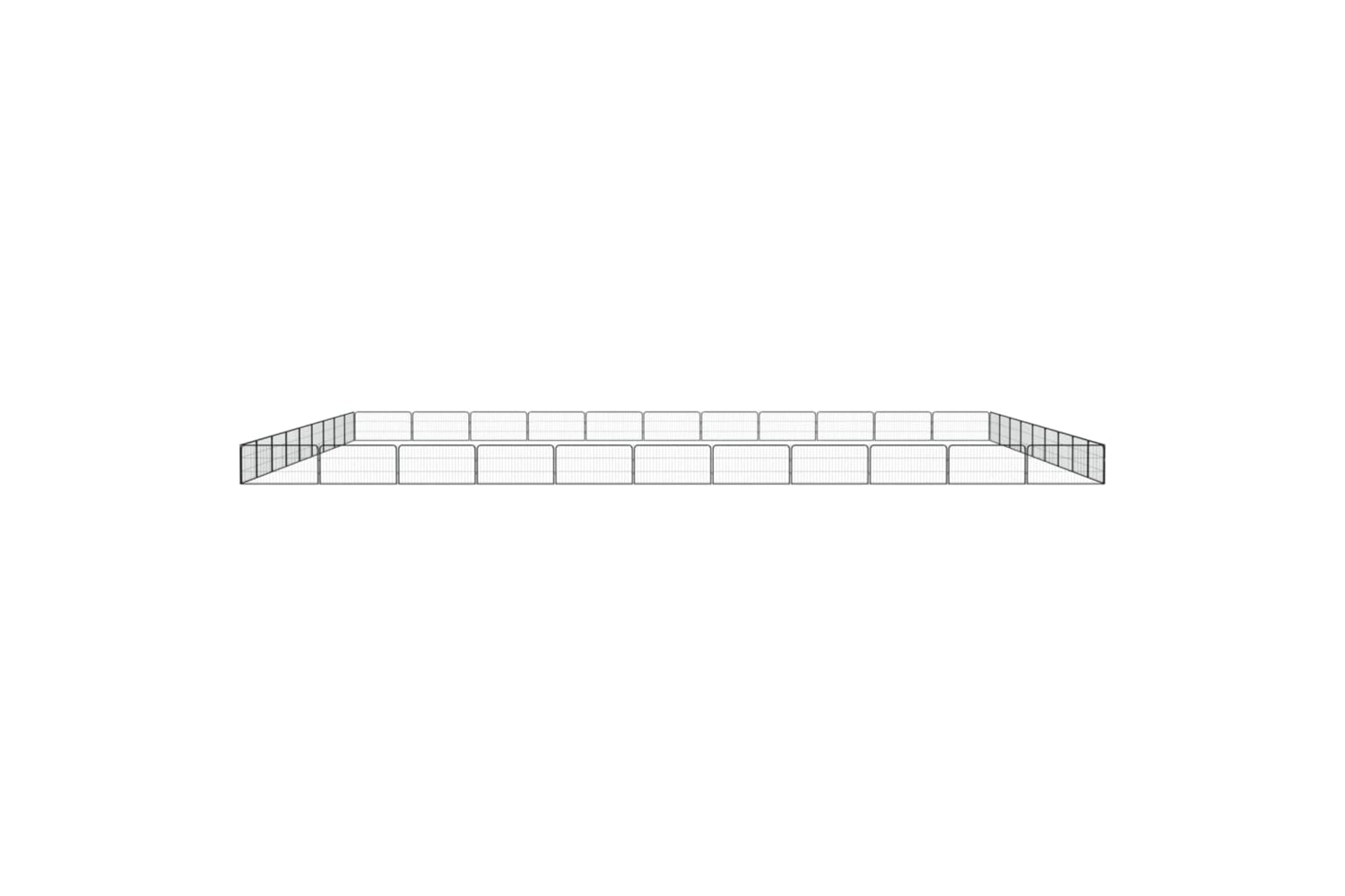 vidaXL 3115975 40-panel Dog Playpen Black 100x50cm Powder-coated Steel-2