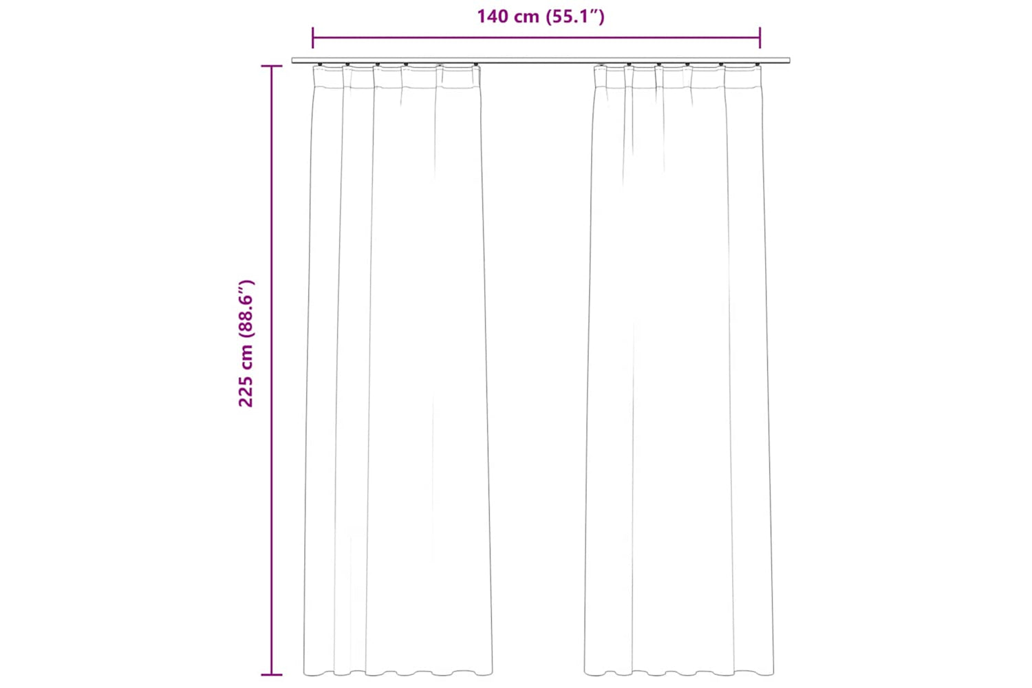 Vidaxl Blackout Curtains 2pcs With Hooks Velvet Antique Pink 140x225cm-6