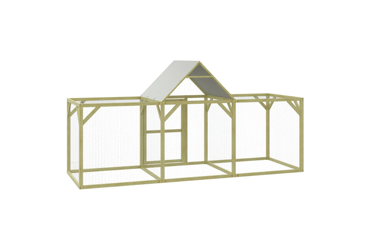vidaXL 3102982 Chicken Coop 300x100x150cm Impregnated Solid Wood Pine-4