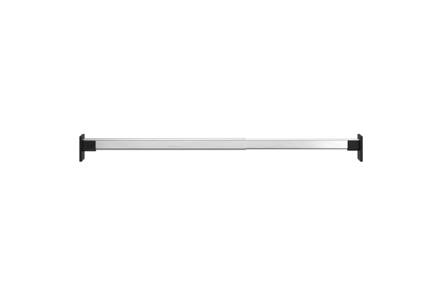 vidaXL 344373 Telescopic Wardrobe Rails 2 Pcs Silver 58-100cm-2