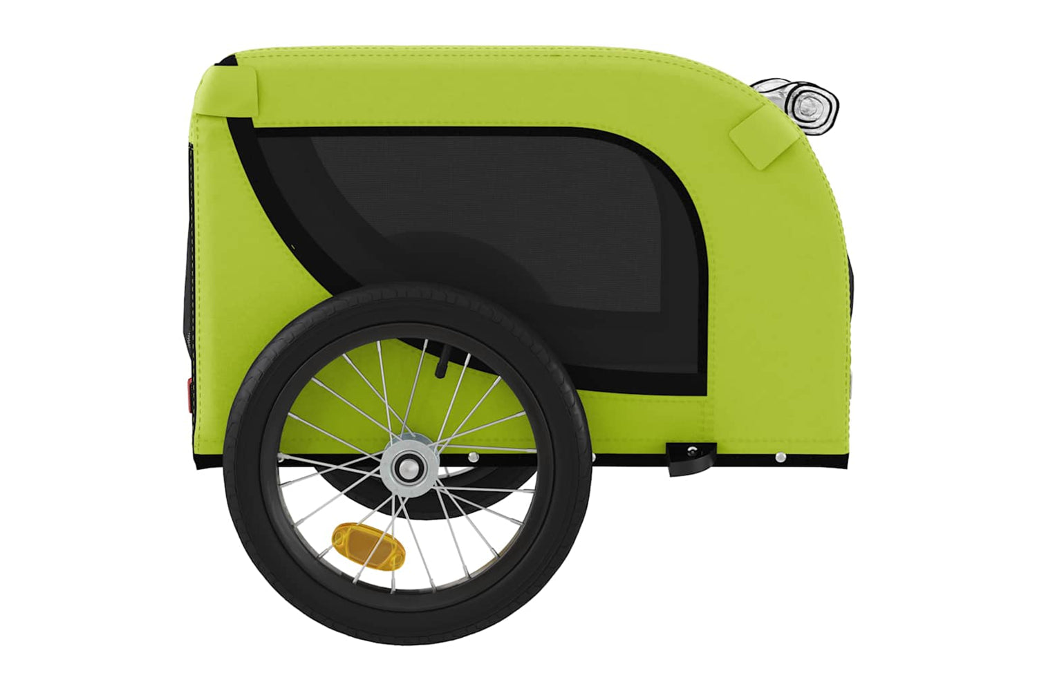 Vidaxl 94025 Pet Bike Trailer Green And Black Oxford Fabric And Iron-5