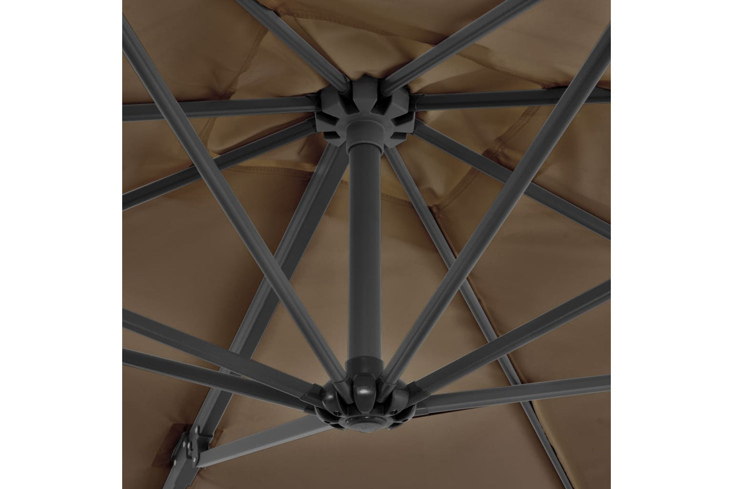 vidaXL 44619 Cantilever Umbrella With Aluminium Pole Taupe 250x250cm-5