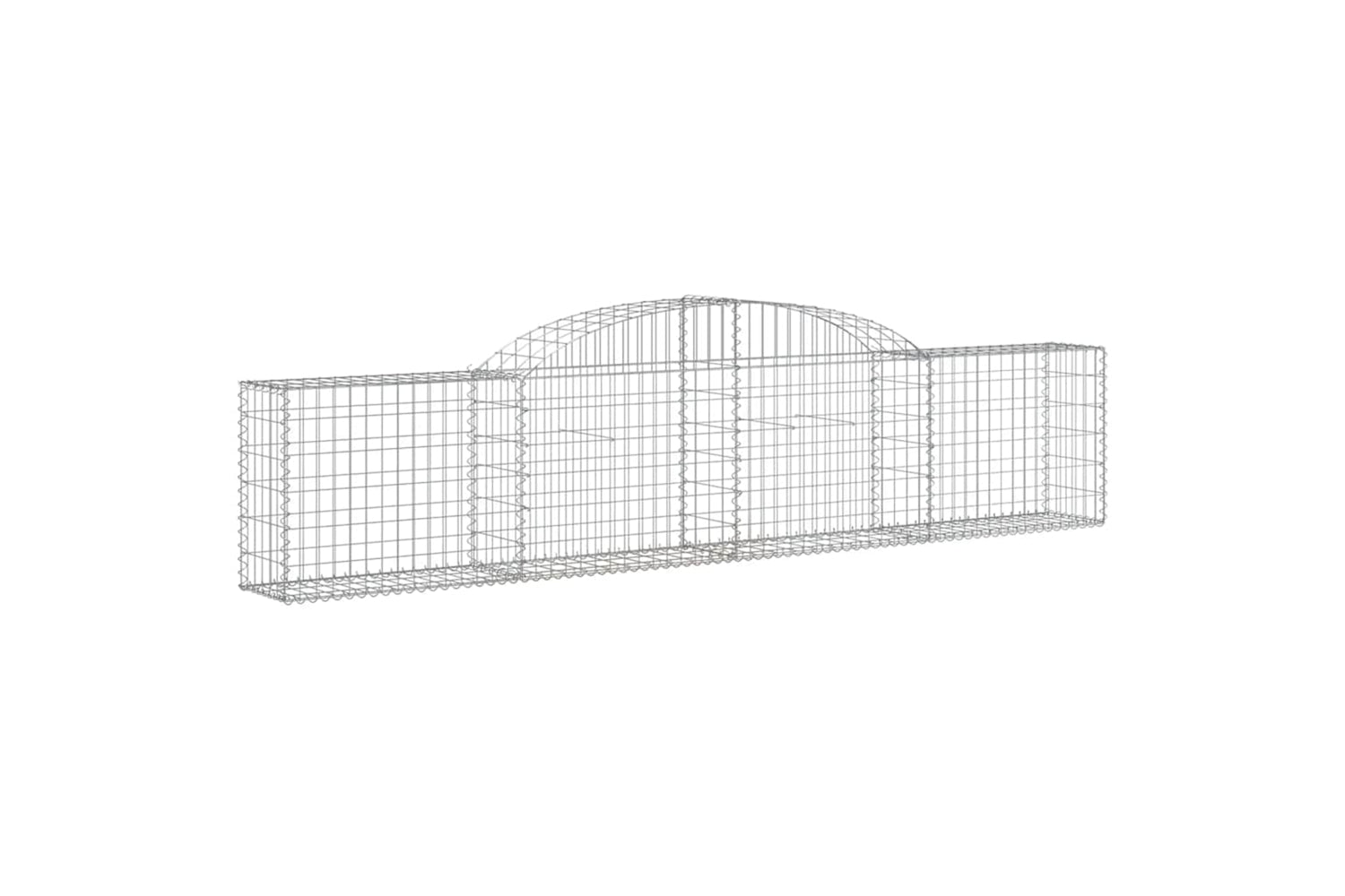 vidaXL 3146488 Arched Gabion Baskets 5 Pcs 300x30x60/80cm Galvanised Iron-2