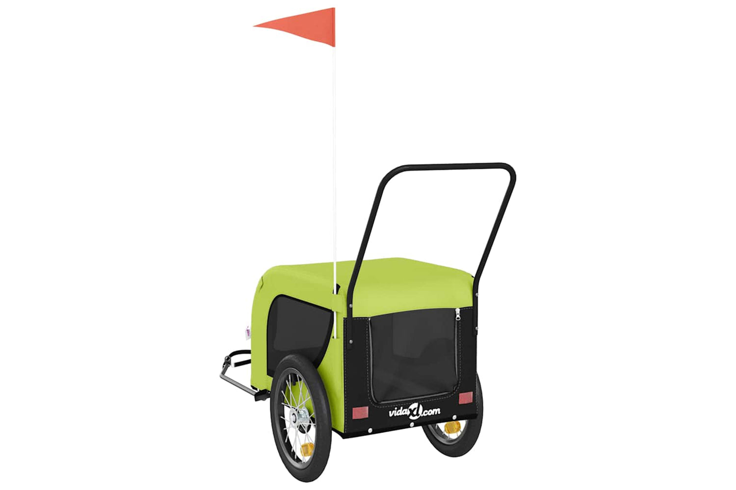 Vidaxl 94025 Pet Bike Trailer Green And Black Oxford Fabric And Iron-6