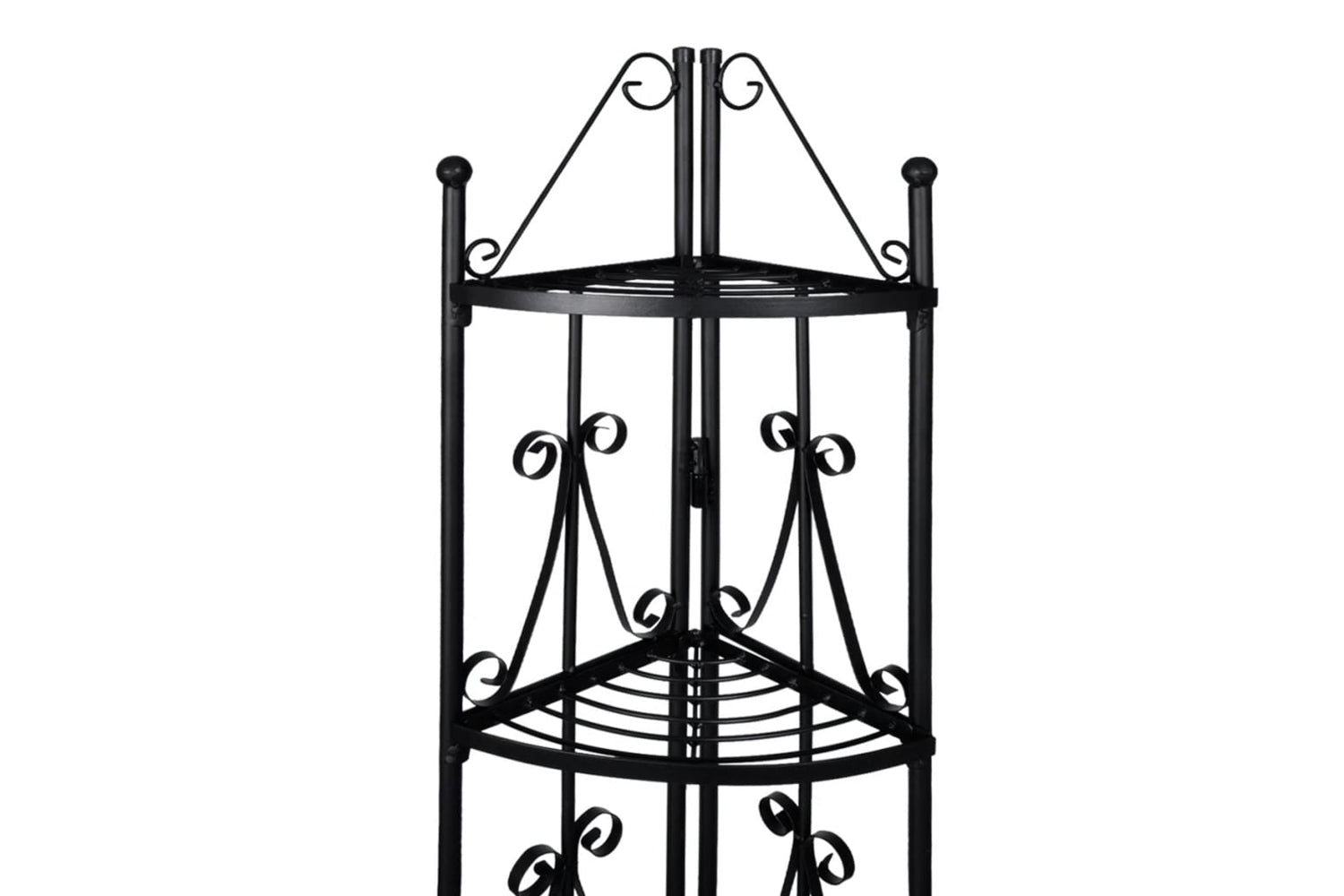 Vidaxl 40782 Corner Plant Rack Black-3
