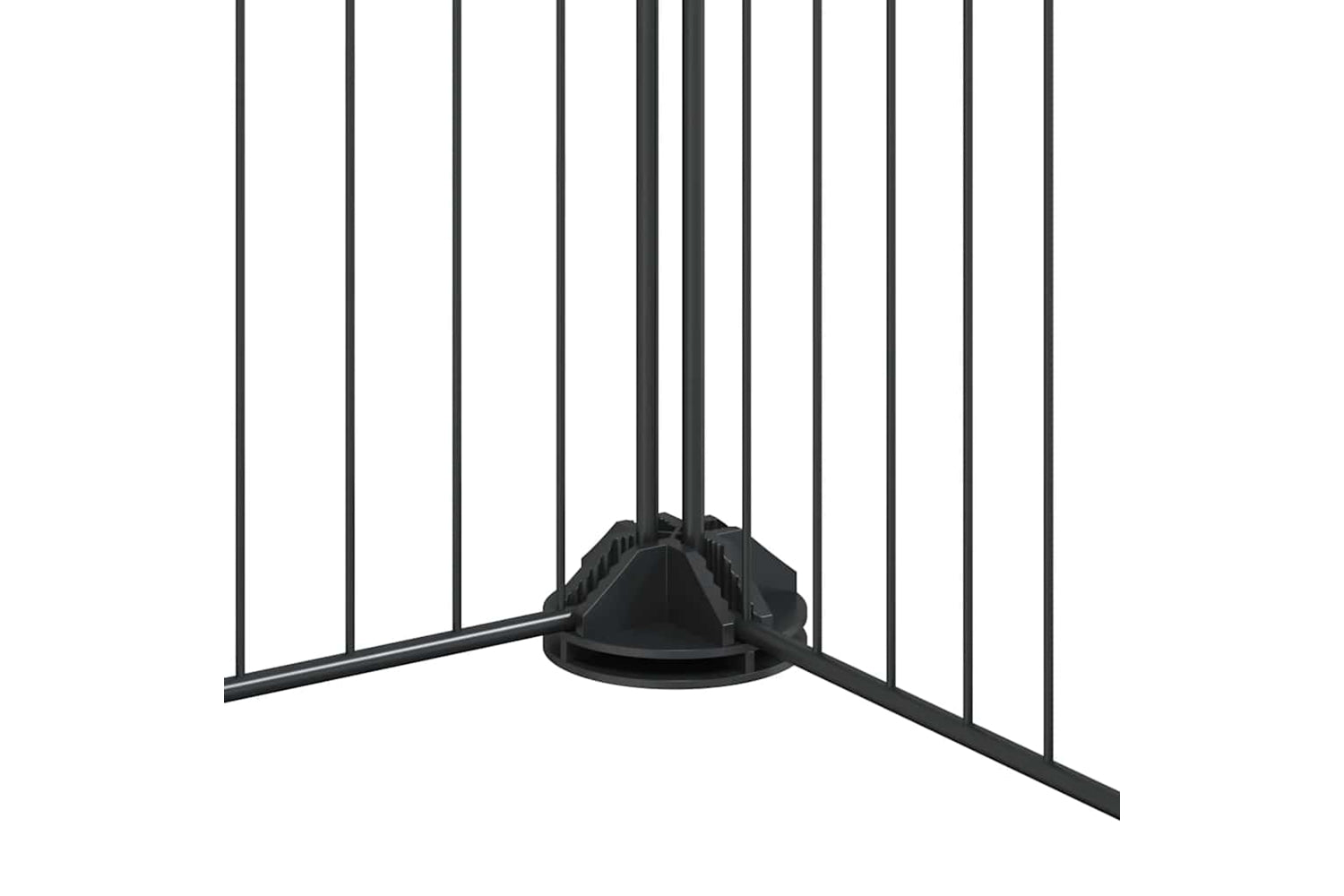 vidaXL 171626 12-panel Pet Cage With Door Black 35x35cm Steel-6