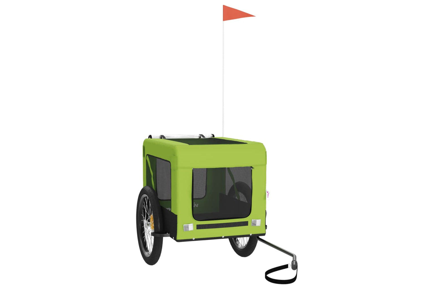Vidaxl 93927 Pet Bike Trailer Green And Black Oxford Fabric And Iron-2