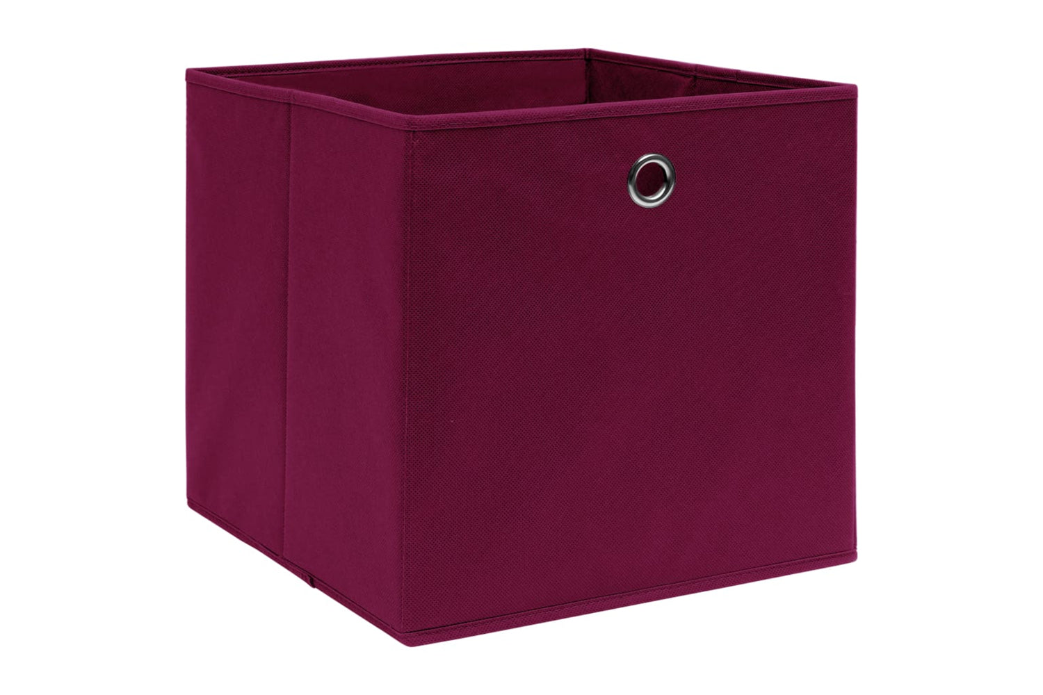 vidaXL 325199 Storage Boxes 4 Pcs Non-woven Fabric 28x28x28cm Dark Red-2