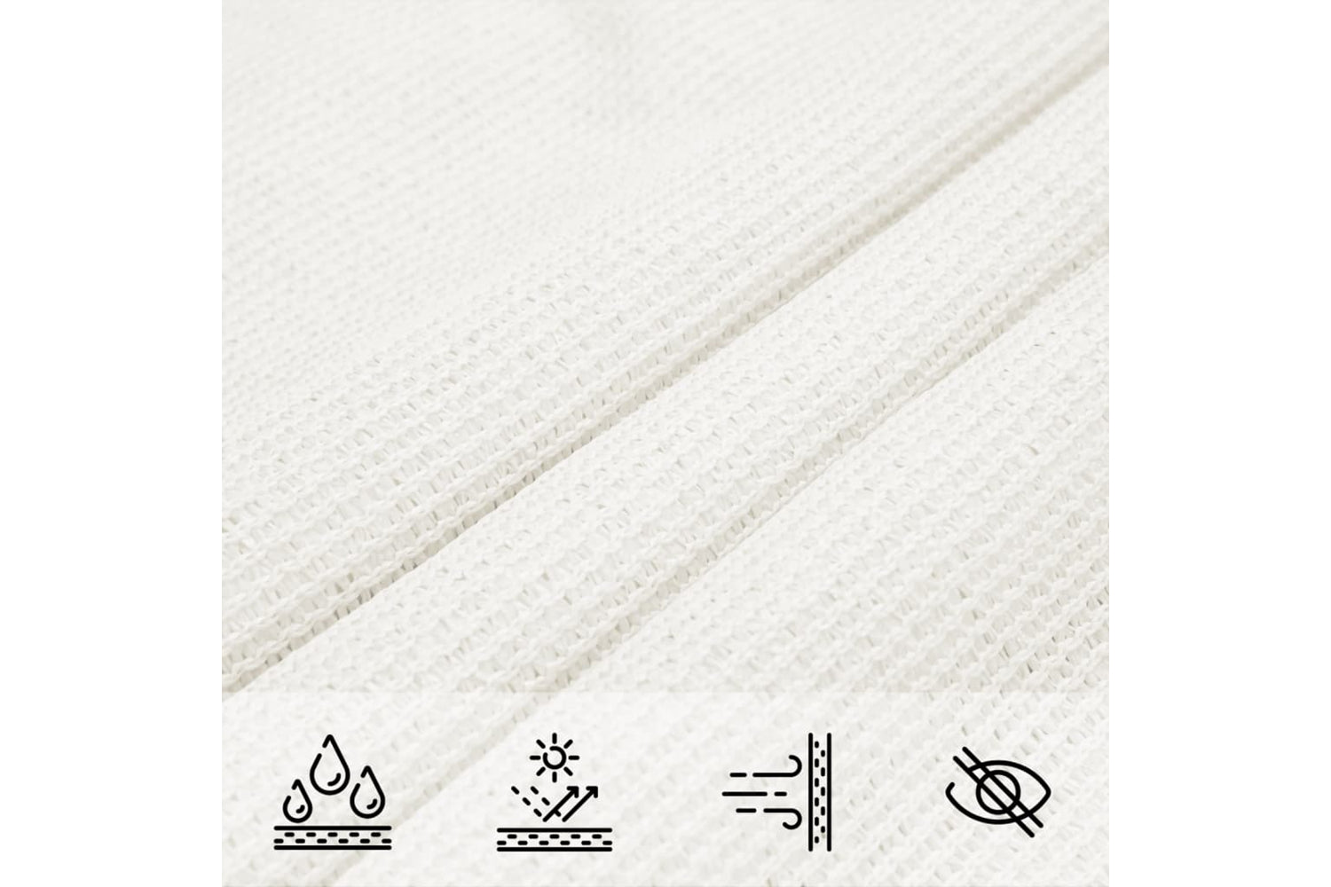 vidaXL 311238 Sunshade Sail 160 G/mÂ² White 3x4.5 M Hdpe-6