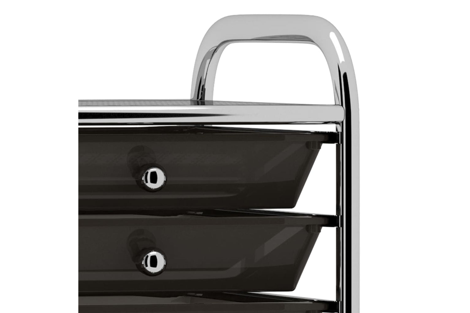 Vidaxl 320402 10-drawer Mobile Storage Trolley Black Plastic-4