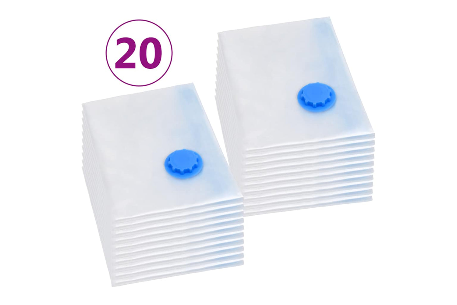 vidaXL 51336 Vacuum Travel Storage Bags Clothing Bags 120x70cm 20 Pcs-2