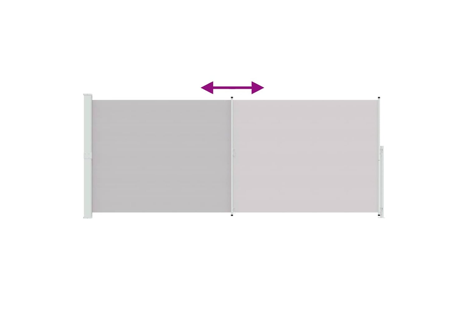 vidaXL 313419 Patio Retractable Side Awning 200x500cm Grey-6