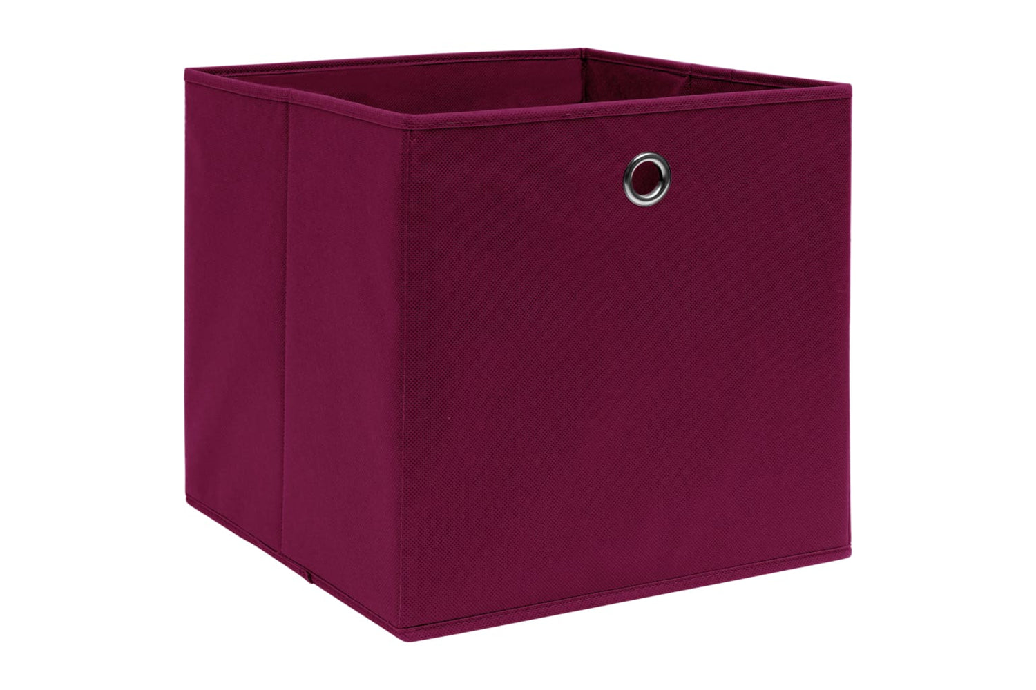 vidaXL 325201 Storage Boxes 10 Pcs Non-woven Fabric 28x28x28cm Dark Red-2