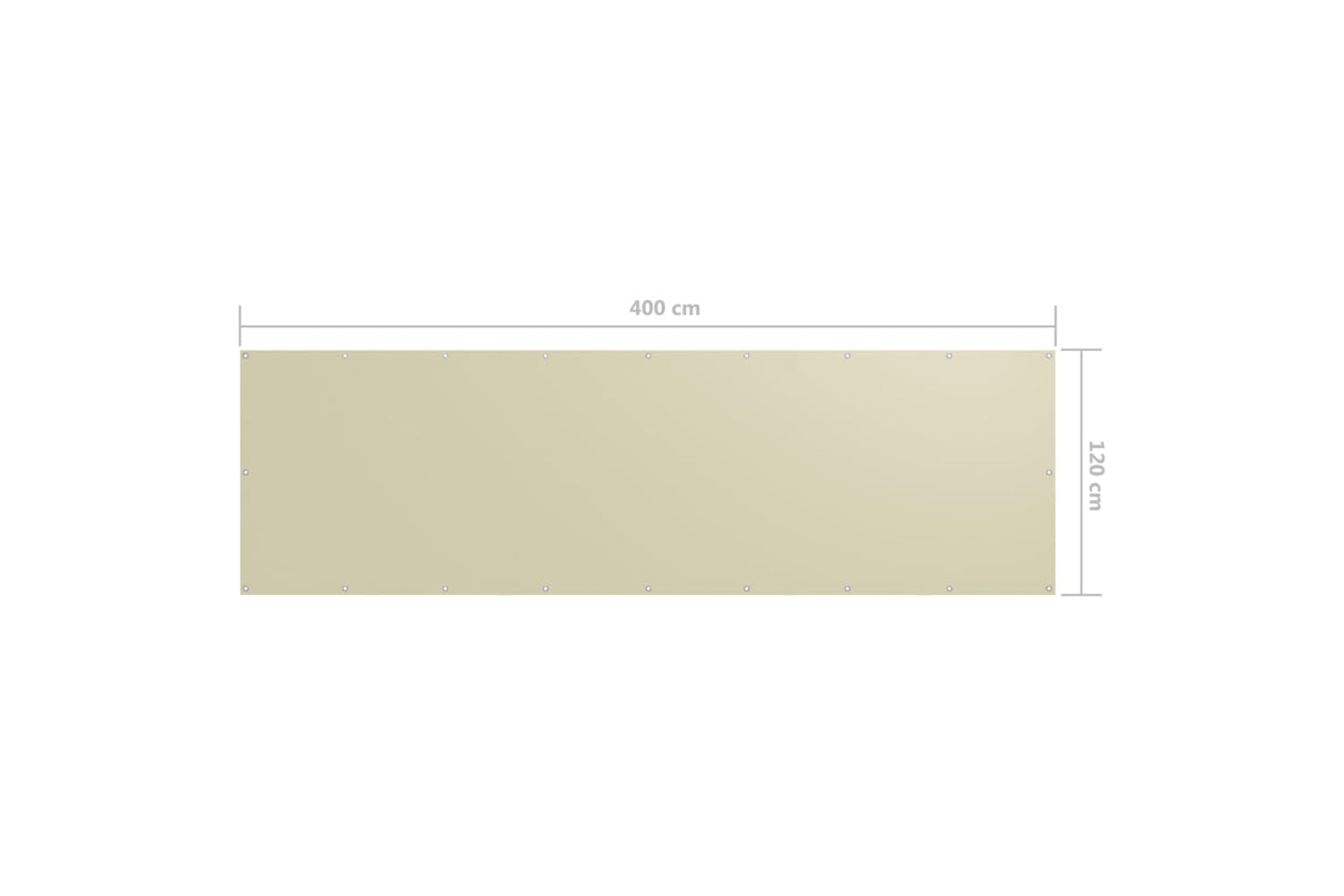 vidaXL 134957 Balcony Screen Cream 120x400cm Oxford Fabric-5